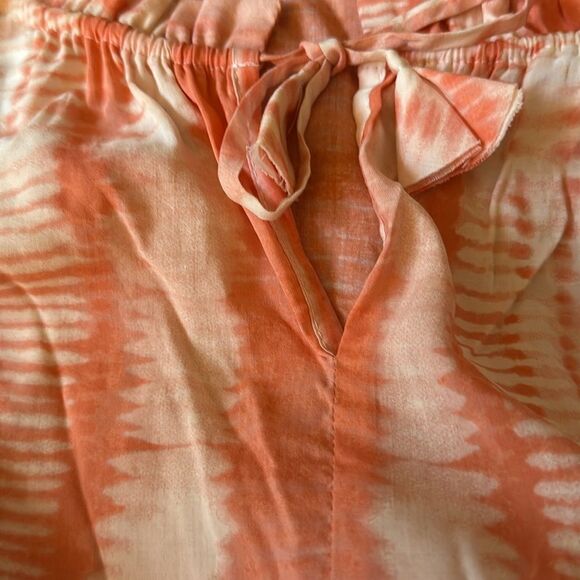 MISA Los Angeles Woman’s Hand Dyed Lilian Dress in Coral Tie Dye. Size Medium. - Picture 7 of 10